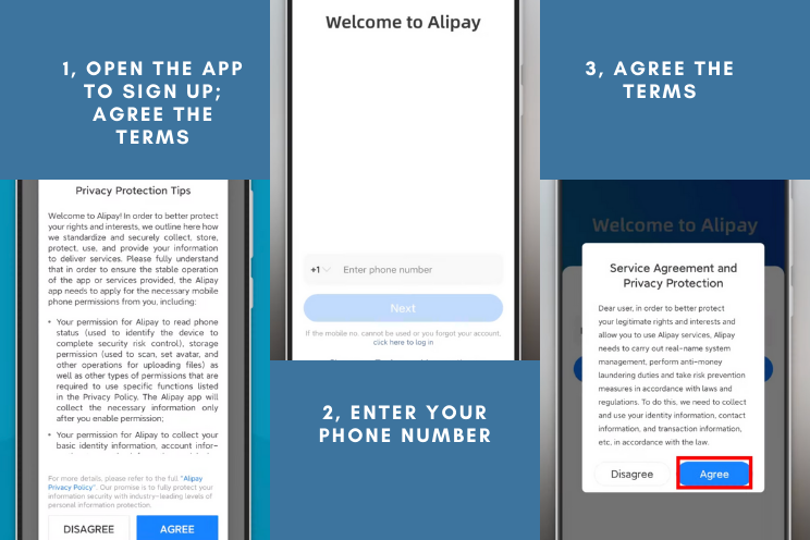 Alipay registration guide