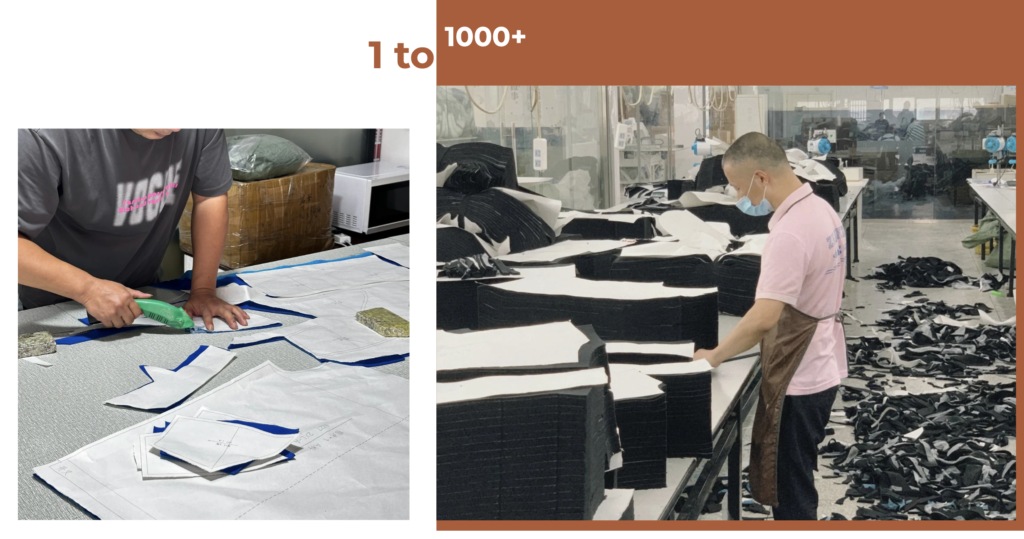 Fabric cutting process