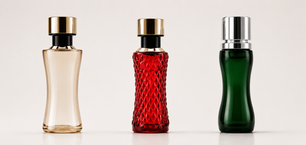 Existing bottle options compared for a custom skincare packaging project